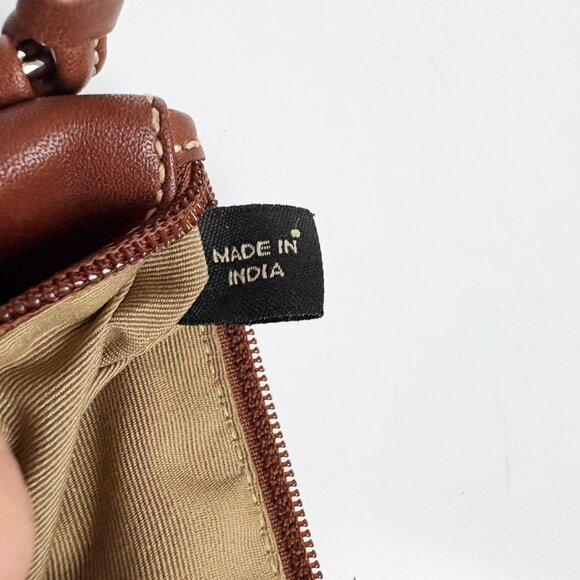 Vintage Coach Wristlet Bag Small Clutch with Zipper Brown Leather Retro - Picture 8 of 9